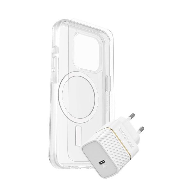 OtterBox iPhone 15 Pro Protection + Power Kit - MagSafe Cover, Skærmbeskyttelse & 30W Vægoplader Online Sale