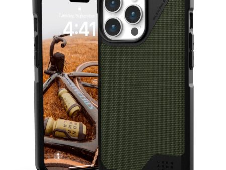 iPhone 15 Pro UAG METROPOLIS LT Series Cover - DuPont™ Kevlar - MagSafe Kompatibel - Olive on Sale