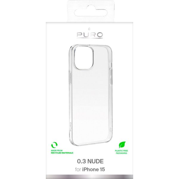 iPhone 15 Puro  NUDE  Ultra Slim Cover 0.3 mm. Gennemsigtig For Cheap