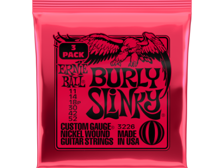 Ernie Ball 3226EB Burly Slinky Electric Guitar Strings - 11-52 3-Pack on Sale