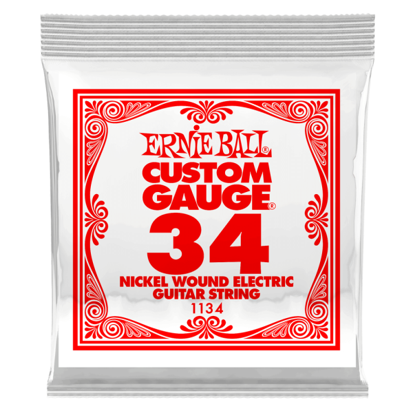 Ernie Ball 1134EB Nickel Wound Electric Custom Gauge Electric Guitar String - 0.034 For Cheap