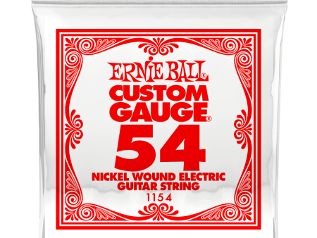 Ernie Ball 1154EB Nickel Wound Electric Custom Gauge Electric Guitar String - 0.054 on Sale