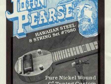 John Pearse JP7680 Pure Nickel Wound 8-String Hawaiian Lap Steel Guitar Strings - C6 Tuning Custom on Sale