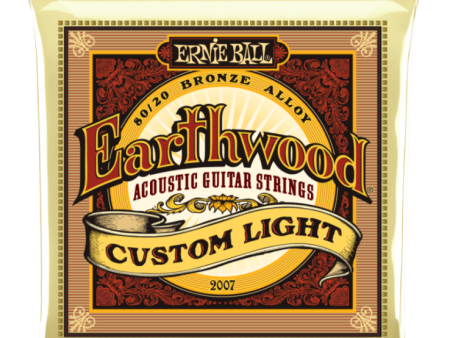 Ernie Ball 2007EB Earthwood Custom Light 80 20 Acoustic Guitar Strings - 11.5-54 Online Hot Sale