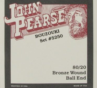 John Pearse JP5250 80 20 Bronze Wound Bouzouki Strings - Ball End Hot on Sale