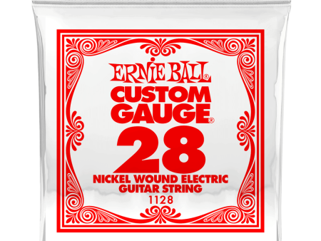 Ernie Ball 1128EB Nickel Wound Electric Custom Gauge Electric Guitar String - 0.028 Online Sale