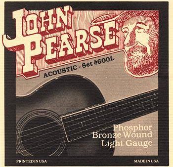 John Pearse JP550SL Phosphor Bronze Acoustic Guitar Strings - Slightly Light For Cheap