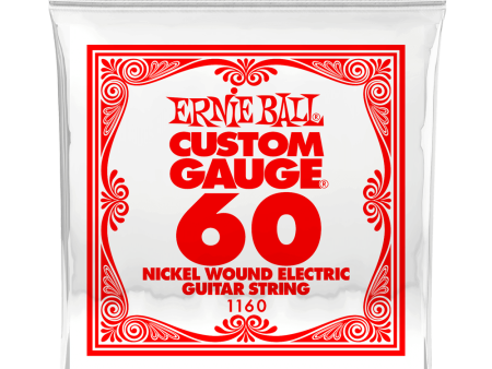 Ernie Ball 1160EB Nickel Wound Electric Custom Gauge Electric Guitar Strings - 0.060 on Sale