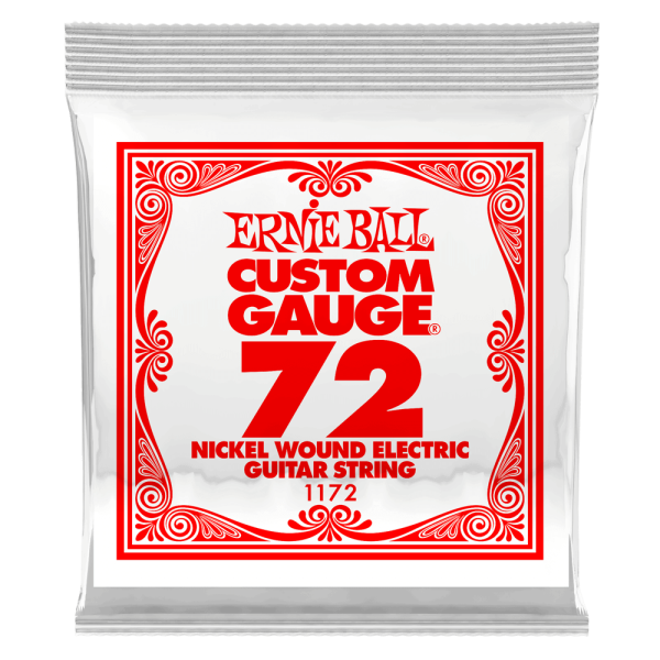 Ernie Ball 1172EB 3-Pack Nickel Wound Electric Custom Gauge Electric Guitar Strings - 0.072 on Sale