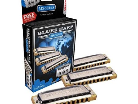 Hohner 3P532BX Blues Harp Pro Diatonic Harmonica - 3 Pack Hot on Sale