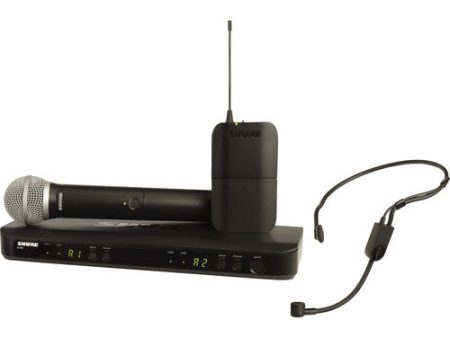 Shure BLX1288 P31-J11 Headset And Handheld Combo Wireless System Frequency (J11: 596 to 616 MHz) For Sale