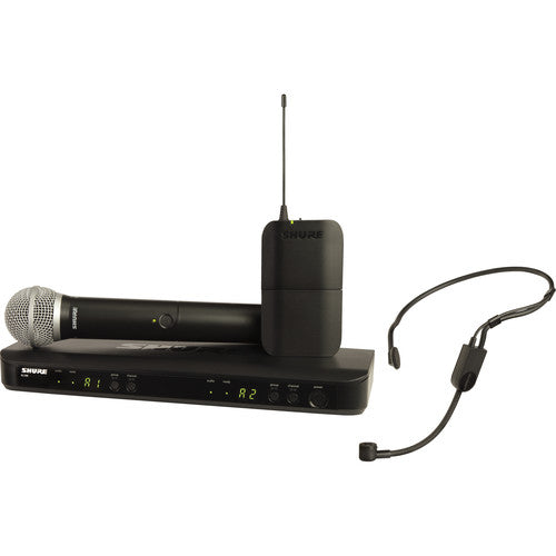 Shure BLX1288 P31-J11 Headset And Handheld Combo Wireless System Frequency (J11: 596 to 616 MHz) For Sale