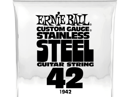 Ernie Ball 1942EB Custom Gauge Stainless Steel Wound Electric Guitar String - 0.042 Discount