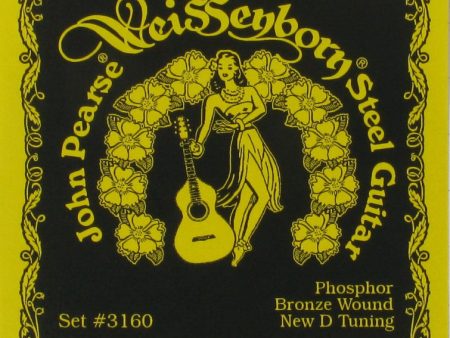 John Pearse JP3160 Phosphor Bronze Weissenborn Steel Guitar Strings - New D Tuning For Sale