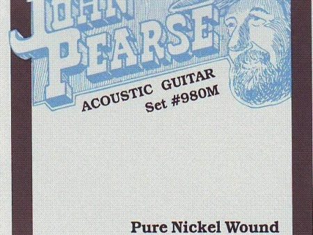 John Pearse JP980M Pure Nickel Acoustic Guitar Strings - Medium Gauge Discount