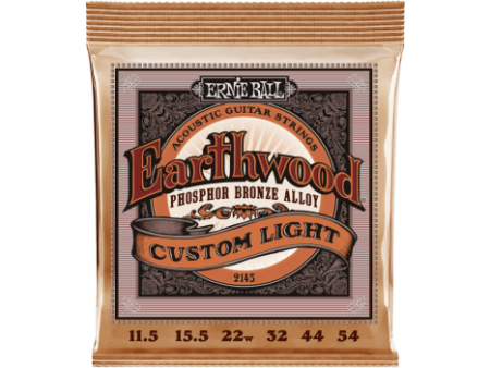 Ernie Ball 2145EB Earthwood Medium Phosphor Bronze Acoustic Guitar Strings Supply