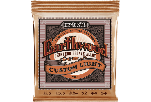 Ernie Ball 2145EB Earthwood Medium Phosphor Bronze Acoustic Guitar Strings Supply