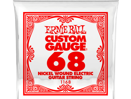 Ernie Ball 1168EB 3-Pack Nickel Wound Electric Custom Gauge Electric Guitar Strings - 0.068 Fashion