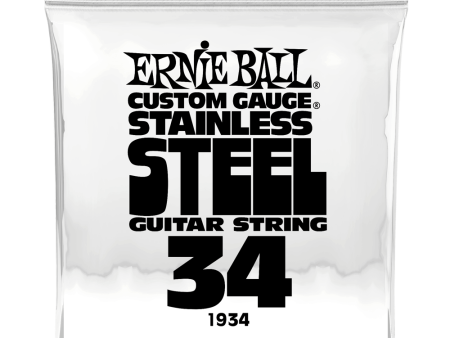 Ernie Ball 1934EB Custom Gauge Stainless Steel Wound Electric Guitar String - 0.034 For Discount