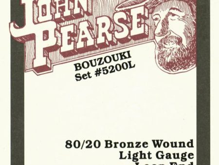 John Pearse JP5200 80 20 Bronze Wound Bouzouki Strings - Light Gauge Loop End Online Hot Sale