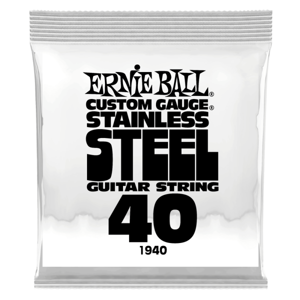 Ernie Ball 1940EB Custom Gauge Stainless Steel Wound Electric Guitar String - 0.040 Fashion