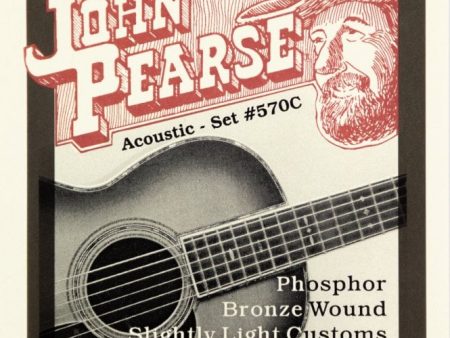 John Pearse JP570 Phosphor Bronze Custom Acoustic Guitar Strings - Slightly Light Supply