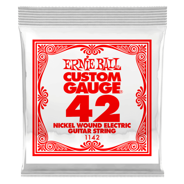 Ernie Ball 1142EB Nickel Wound Electric Custom Gauge Electric Guitar String - 0.042 on Sale