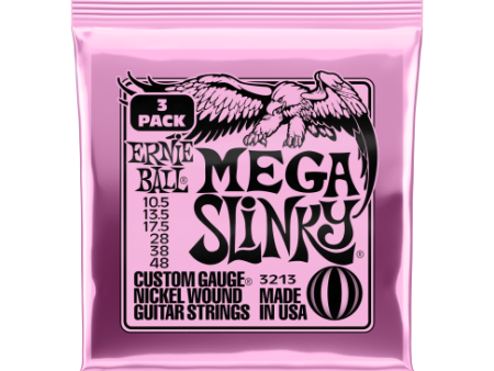 Ernie Ball 3213EB Mega Slinky Electric Strings 10.5-48 3-Pack Supply