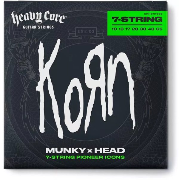 Dunlop KRHCN1065 Heavy Core Korn Electric Guitar Strings - .010-.065 7-string Online Hot Sale