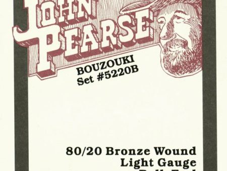 John Pearse JP5220 80 20 Bronze Wound Bouzouki Strings - Light Gauge Ball End Online