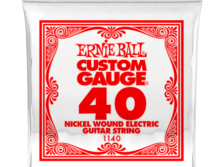 Ernie Ball 1140EB Nickel Wound Electric Custom Gauge Electric Guitar String - 0.040 Sale