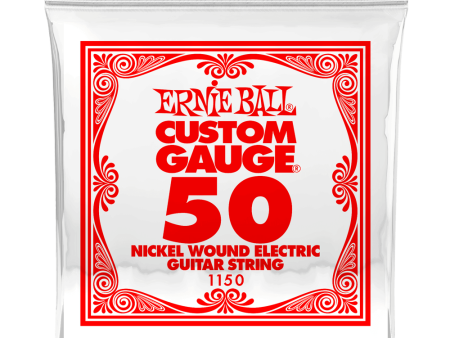 Ernie Ball 1150EB Nickel Wound Electric Custom Gauge Electric Guitar String - 0.050 Online now