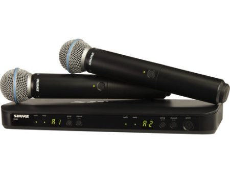 Shure BLX288 B58-J11 Dual-Channel Wireless Handheld Microphone System with Beta 58A Capsules (J11: 596 to 616 MH) on Sale