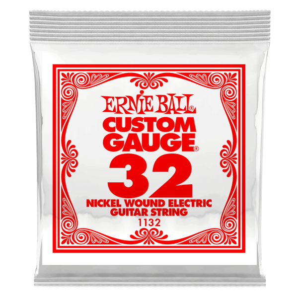 Ernie Ball 1132EB Nickel Wound Electric Custom Gauge Electric Guitar String - 0.032 Hot on Sale