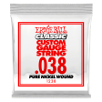 Ernie Ball 1238EB Classic Pure Nickel Wound Custom Gauge Electric Guitar String - 0.038 Fashion