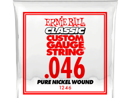 Ernie Ball 1246EB Classic Pure Nickel Wound Custom Gauge Electric Guitar String - 0.046 For Discount