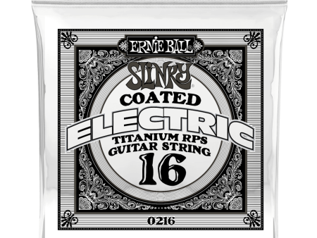 Ernie Ball 0216EB Slinky Coated Titanium Reinforced Plain Electric Guitar String - 0.016 For Discount