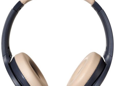 Audio-Technica ATH-S220BT Consumer Wireless On-Ear Headphones - Navy Blue Online Hot Sale