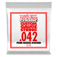 Ernie Ball 1242EB Classic Pure Nickel Wound Custom Gauge Electric Guitar String - 0.042 Fashion