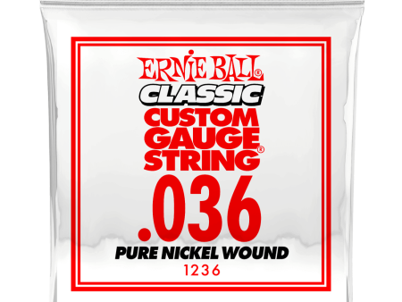 Ernie Ball 1236EB Classic Pure Nickel Wound Custom Gauge Electric Guitar String - 0.036 For Cheap