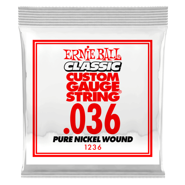 Ernie Ball 1236EB Classic Pure Nickel Wound Custom Gauge Electric Guitar String - 0.036 For Cheap