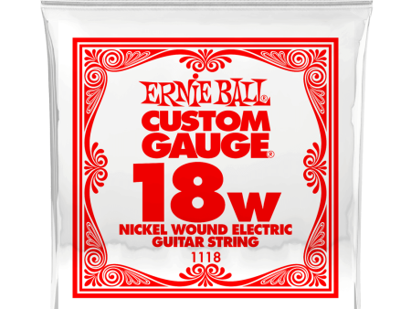 Ernie Ball 1118EB Nickel Wound Electric Custom Gauge Electric Guitar String - 0.018 For Discount