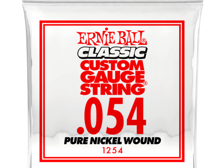 Ernie Ball 1254EB Classic Pure Nickel Wound Custom Gauge Electric Guitar String - 0.054 Supply