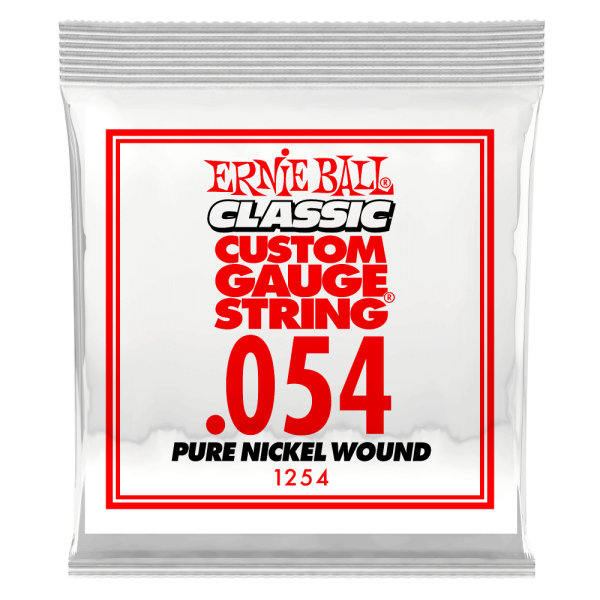 Ernie Ball 1254EB Classic Pure Nickel Wound Custom Gauge Electric Guitar String - 0.054 Supply