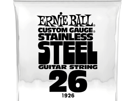 Ernie Ball 1926EB Custom Gauge Stainless Steel Wound Electric Guitar String - 0.026 on Sale