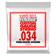 Ernie Ball 1234EB Classic Pure Nickel Wound Custom Gauge Electric Guitar String - 0.034 Online