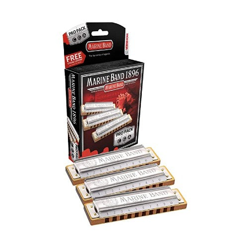 Hohner 3P1896BX Marine Band 1896 Classic Diatonic Harmonica - 3 Pack Online now