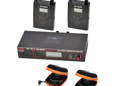 Galaxy Audio AS-1210-2 Twin Pack Wireless In-Ear Monitor System with 2 Receivers & EB10 Earbuds (D: 584 to 607) For Cheap