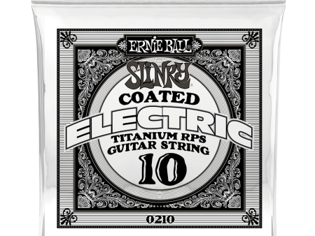 Ernie Ball 0210EB Slinky Coated Titanium Reinforced Plain Electric Guitar String - 0.010 Fashion