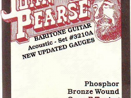 John Pearse JP3210 Phosphor Bronze Wound Baritone Acoustic Guitar Strings - Open F Tuning For Cheap